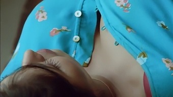 A Hot, Sultry, Homely Aunty Let Her Boyfriend Sleep With Her Bosoms.