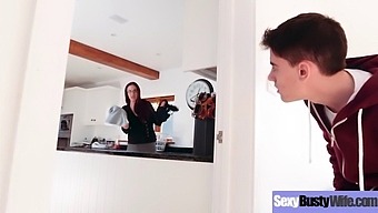 Hardcore Sexual Activity With A Big Round Bosom Of Housewife (Emma Butt) Clip-08 Video.
