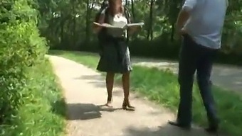 The Dutch Milf Was Plowed In The Woods.
