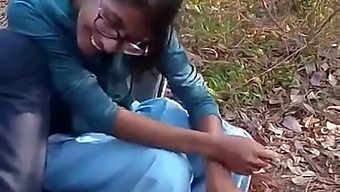 Desi Swathi Teacher Has A Romance With Students In The Forest For Money.