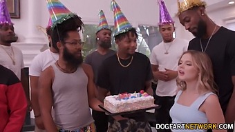 Coco Lovelock Receives 11 Black Cocks As A Surprise On Her Birthday