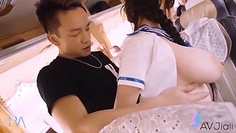 A Sexy Taiwanese Girl Has Sex With A Stranger On A Bus While Showcasing Her Big Natural Breasts