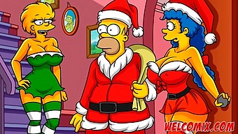Christmas Surprise! Man Gives His Wife To Beggars In Simpsons Hentai