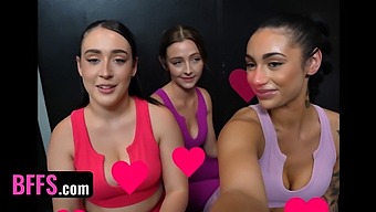 Fit Brunettes Brookie Blair, Serena Hill, And Ariana Starr Share Their Gym Secrets In This Teamskeet Video