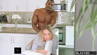 A Cheating Man Leaves His Blonde Lover With His Well-Endowed Black Friend
