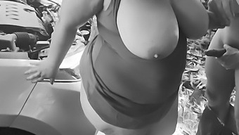 Bbw Cougar Seduces Young Man In Car Parking Lot