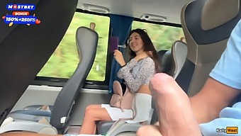 Public Masturbation On The Bus: Amateur Gay Experience With Rough Finish