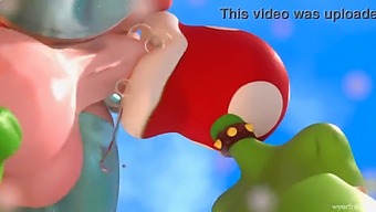 Princess Rosalina, A Horny Shemale, Gives A Blowjob In This Hentai Video.